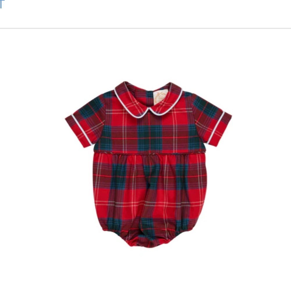 Bradford Bubble, Middleton Place Plaid with Barrington Blue Corduroy, like new